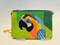 Handmade Seed Bead Macaw Crossbody Bag Colorful Beaded Parrot Purse with 46 Detachable Chain