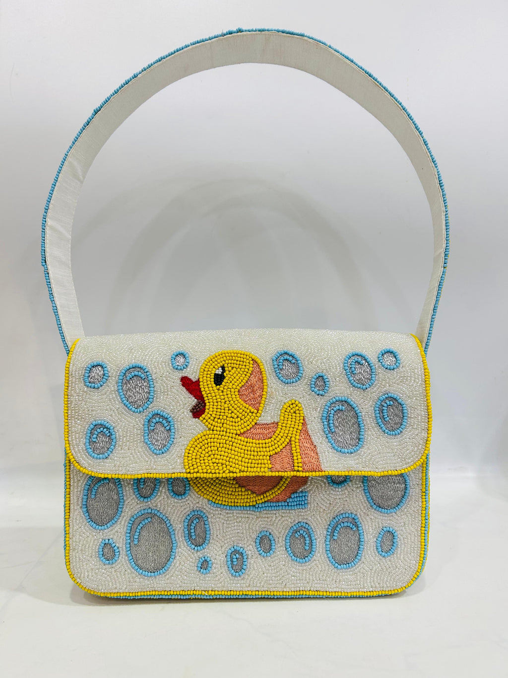 Hand-Beaded Rubber Duckie Shoulder Bag
